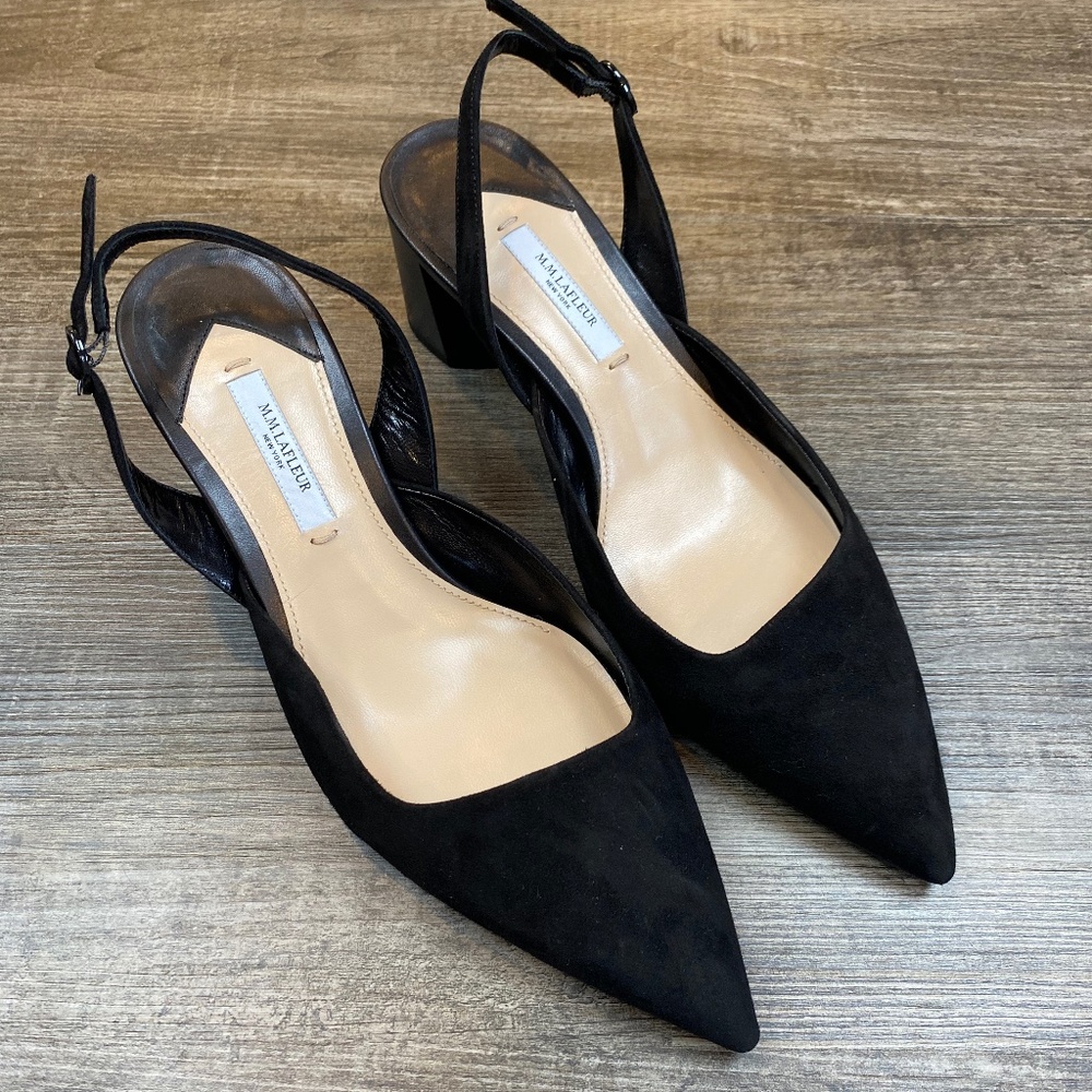M.M Lafleur Suede Pump Heels - Picture 1 of 5